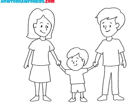 How to Draw a Family - Easy Drawing Tutorial For Kids