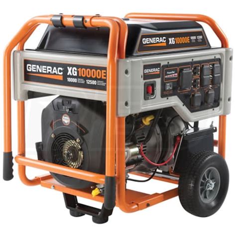 Generac XG10000E 10,000 Watt Electric Start Portable Generator with 30 ...