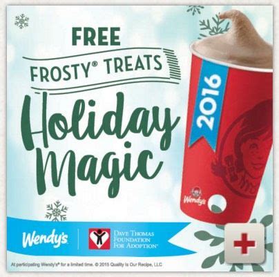 *HOT* Wendy’s: FREE Frosty Treats ALL Year Long Through December 2016 For Only $1 with Frosty ...