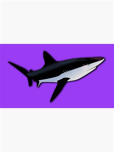 "Great White Shark on Purple Fluorescent Background" Sticker by podartist | Redbubble