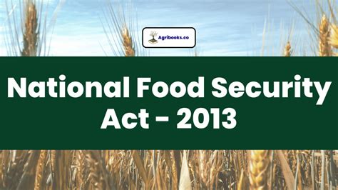 National Food Security Act (NFSA) - AgriBooks - Agri Books