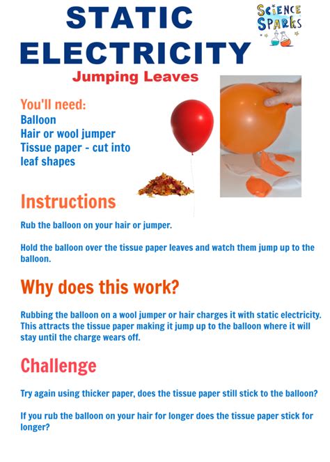 Jumping Leaves - Static Electricity Activity