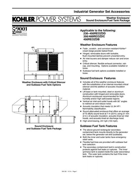 Industrial Generator Set Accessories - Kohler Power