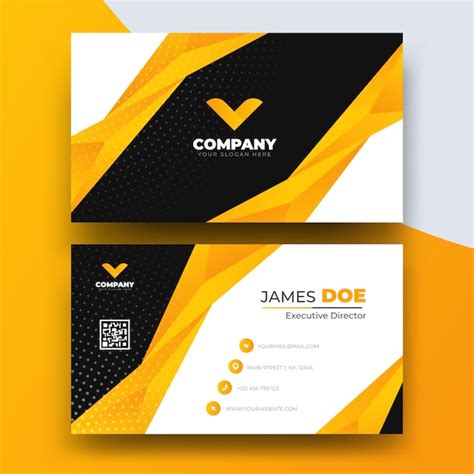 Abstract business card template with logo Vector | Free Download