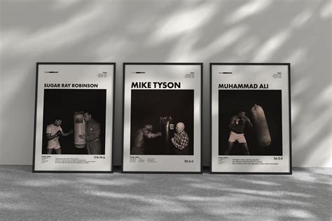 Boxing Poster Bundle Muhammad Ali Mike Tyson Sugar Ray - Etsy