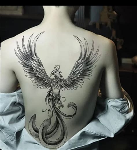 Phoenix Full Back Tattoo Click for More Details Large Wing - Etsy