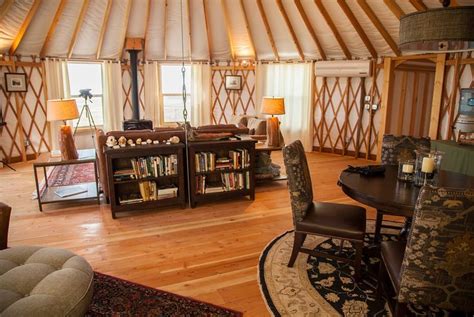 30' lounge with a connecting tunnel to another 30' yurt on the right side of the pic. | Yurt ...