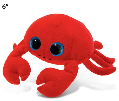 DolliBu Plush Crab Stuffed Animal - Soft Huggable Big Eyes Red Crab ...