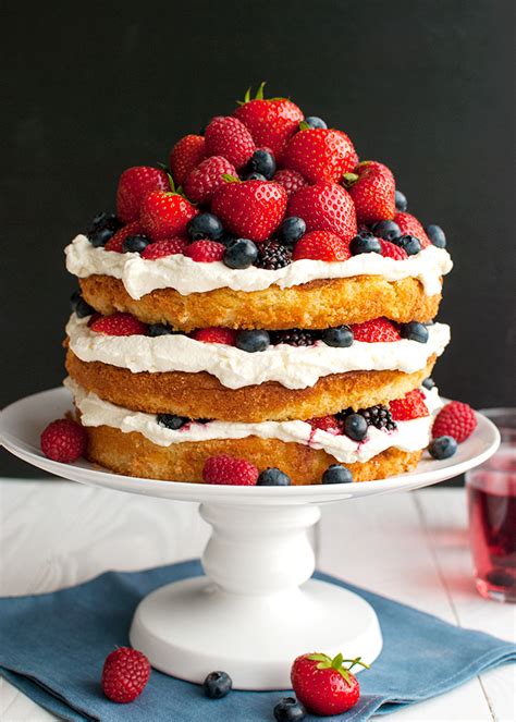 Forest Fruit Cake with Whipped Cream Frosting - The Tough Cookie