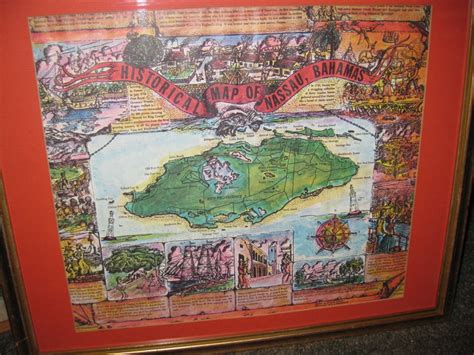 HISTORICAL MAP OF Nassau Bahamas Drawn By Joanne Kelly | Etsy