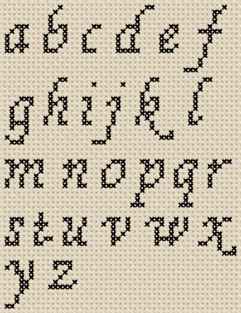 Free Cursive Alphabet Cross Stitch Pattern - Franklin Morrison's ...