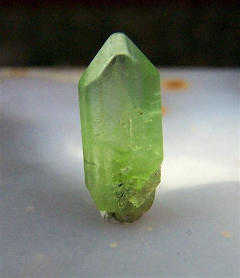 Peridot Peridot Crystal with Terminated point gemmy wire