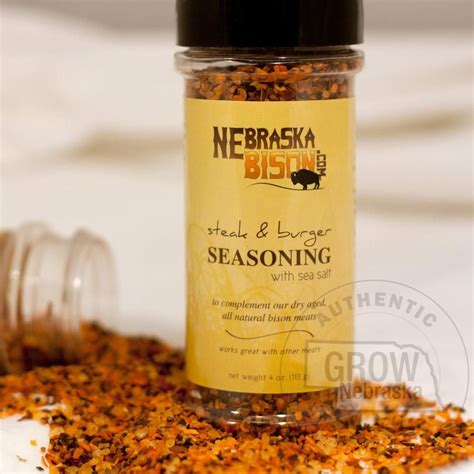 NebraskaBison.com Natural Steak & Burger Seasoning 4 oz.: This steak ...