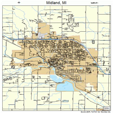 Midland Michigan Street Map 2653780