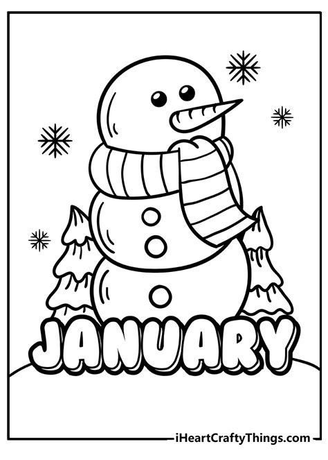 January Coloring Page