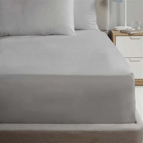 Percale Fitted Sheet Grey [New Arrivals] 38cm Extra Deep – Ideal Textiles