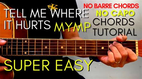 MYMP - TELL ME WHERE IT HURTS CHORDS (EASY GUITAR TUTORIAL) COMPLTE w/ SOLO - YouTube