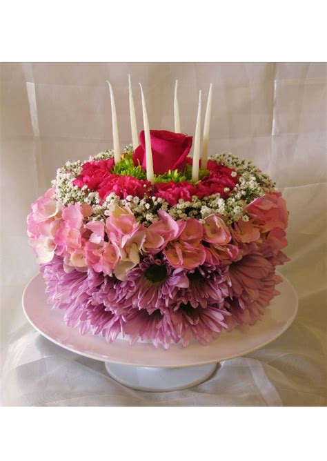 Have your cake, but don't eat it!! Birthday Cake Made of Flowers!