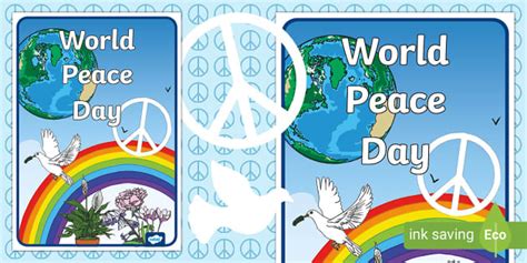 FREE! - International Peace Day Poster – Twinkl Resources