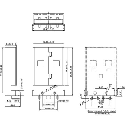 USB Type A Male Connector - Protostack