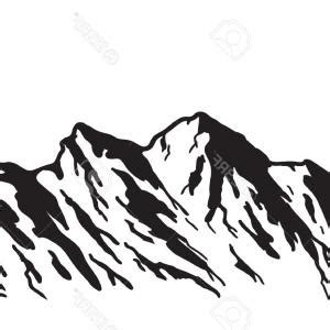 Snow Mountain Silhouette at GetDrawings | Free download