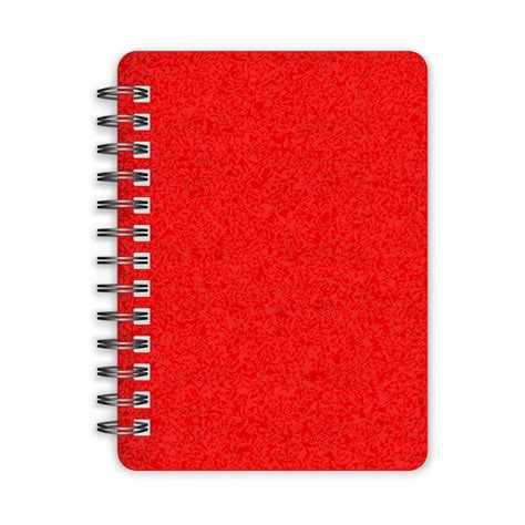 Premium Vector | Closed red spiral notebook