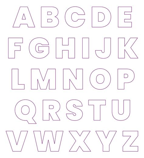 10 Best Big Printable Cut Out Letters PDF for Free at Printablee | Lettering alphabet, Letter ...