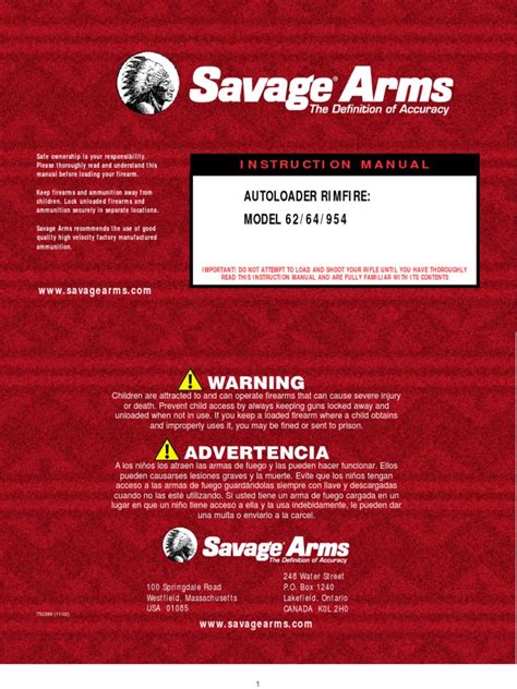 User Manual Savage 64FXP | PDF | Magazine (Firearms) | Cartridge (Firearms)