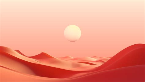 desert landscape with sunset. Minimalistic background. 46028008 Vector ...