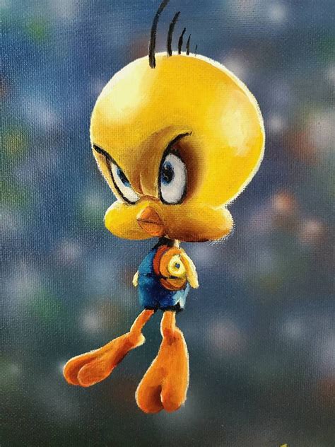 Tweety Bird Space Jam 2 Original 8x10 Acrylique sur | Etsy