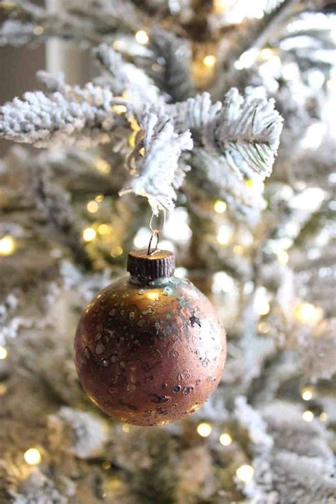 DIY Mercury Glass Ornaments - Mornings on Macedonia