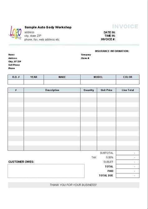 Free Invoice Template Microsoft Works | Invoice Template Ideas