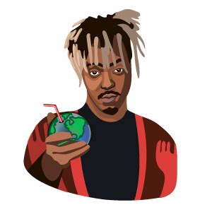 Juice Wrld with Earth Planet Juice Sticker. #planet #Earth #HipHop #Rapper #JuiceWrld Outline ...