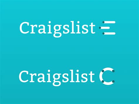 Craigslist Logo, additional thoughts by Shane McKnight on Dribbble