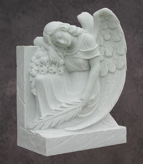 Italian Hand Carved Marble Angel Statue