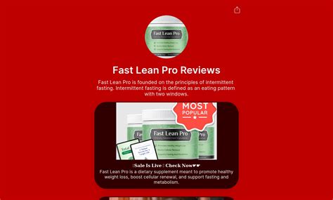 Fast Lean Pro Reviews' Flowpage