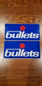 Vintage 1980's Washington Bullets Logo Sticker 7 1/2 x 3 1/2 Inches (x ...