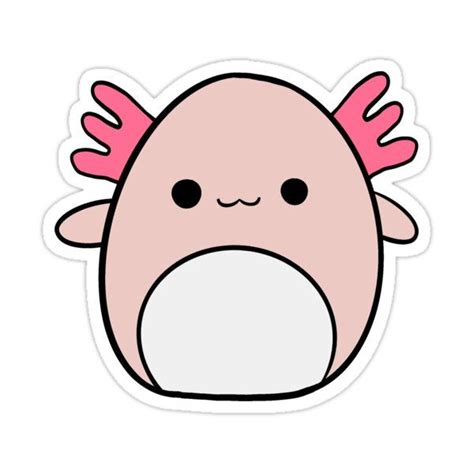 Axolotl Squishmallow Sticker by FarOutStickers in 2021 | Mini drawings ...