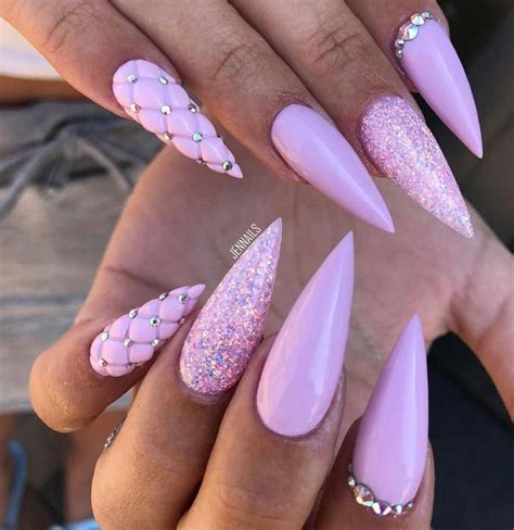 #pink #stiletto #glitternails #glitternails2018 #nailart #naildesigns #naildesign2018 # ...