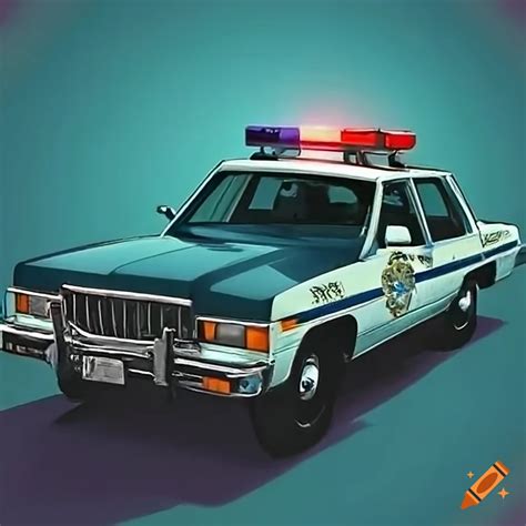 Miami-dade police car 80s on Craiyon