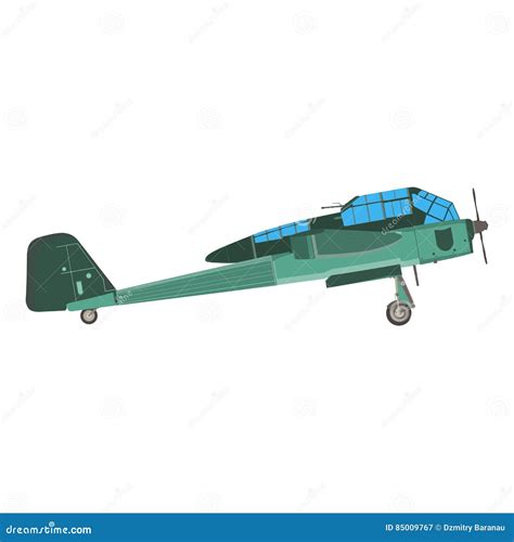 Military Vector Green Army Plane. Stock Vector - Illustration of missile, isolated: 85009767