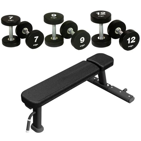 Origin Flat Bench and Urethane Dumbbell Set | Origin Fitness