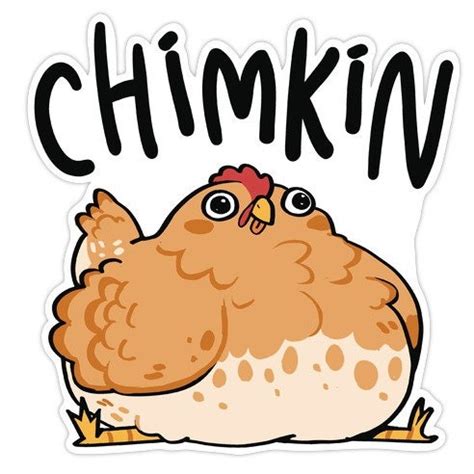 Chimkin Derpy Chicken Die Cut Sticker - Etsy