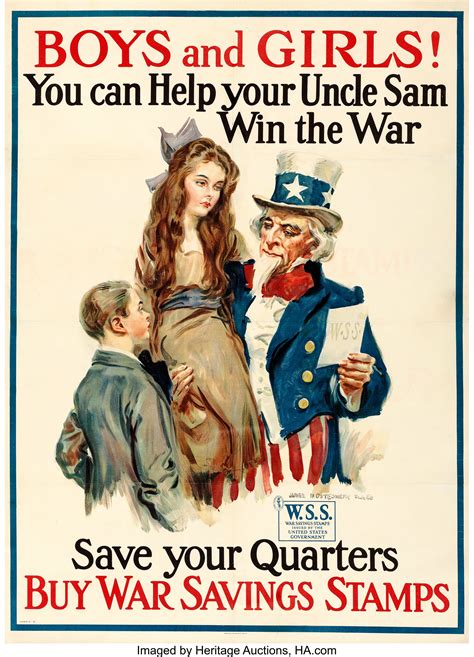 World War I Propaganda by James Montgomery Flagg (1917-1918). Fine+ | Lot #86484 | Heritage Auctions