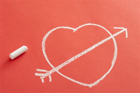 Free Stock Photo 11535 Romantic red drawing of a heart in chalk | freeimageslive
