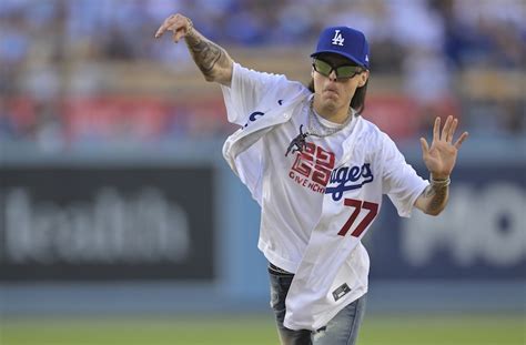 Dodgers Video: Peso Pluma Throws First Pitch To Julio Urías