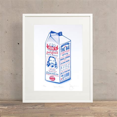 The Big Lebowski 'white Russian Hand Pulled Limited - Etsy