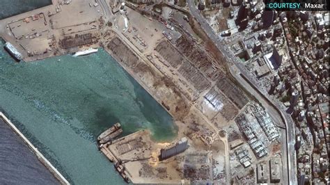 Satellite images shows Beirut port before and after explosion - ABC News