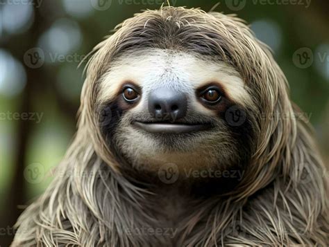 Closeup of cute sloth animal face. 26480263 Stock Photo at Vecteezy