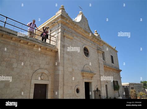 The Carmelite Monastery Of The Muchraka On Mount Carmel, Israel Stock ...